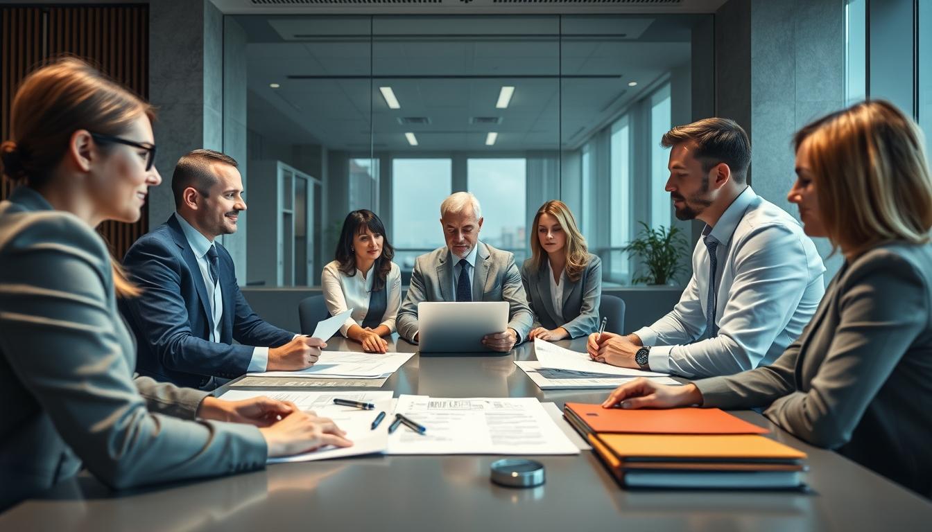 Business agreement signing